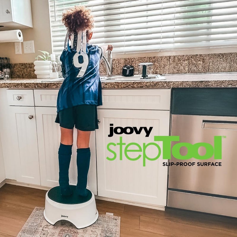 Joovy StepTool Toddler Step Stool with No-Slide Grips on Top and Bottom and Sturdy, Stackable Design, Holds Up to 300 lb. - BPA, PVC & Phthalate Free - Image 2